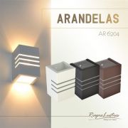 Arandela 6204 Em Aço Na Cor Preto Texturizado