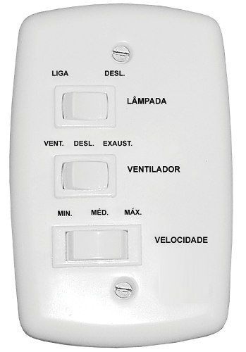 Chave Capacitiva P/ Ventilador 127V 3 Velocidades E 1 Lâmpada