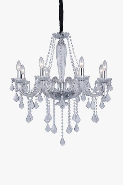 Lustre Cristal Maria Teresa 8 Lampadas E-14 Cristal - Cromado