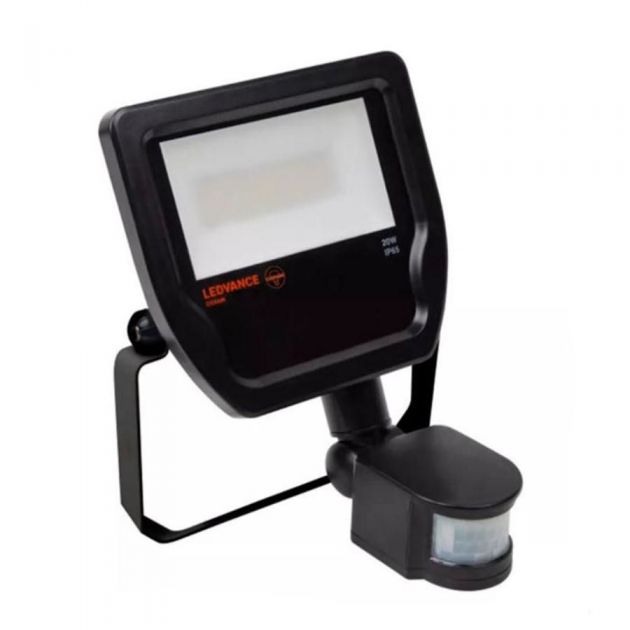 Refletor Led 20W C/ Sensor De Presenca Preto 5000K Ip65