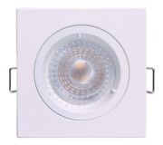 Spot De Embutir Led 4,5W Quadrado Luz Amarela 3000K