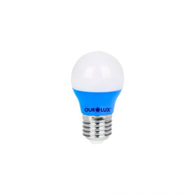 Lâmpada Led Bolinha 3W Luz Azul