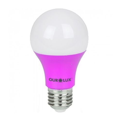 Lâmpada Led Bulbo Colorida 7W Luz Rosa