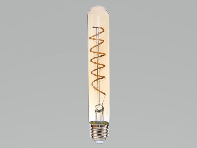 Lâmpada Led Vintage Tubo T185 Espiral 4W Biv 2400K