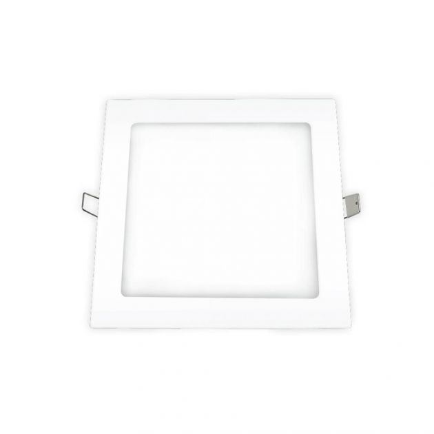 Plafon De Embutir Quadrado Bivolt 12W Luz Branca Neutra