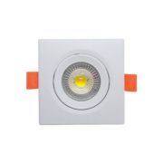 Spot Led De Embutir Quadrado 5W Luz Amarela Ourolux