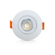 Spot Led De Embutir Redondo 5W Luz Amarela Ourolux